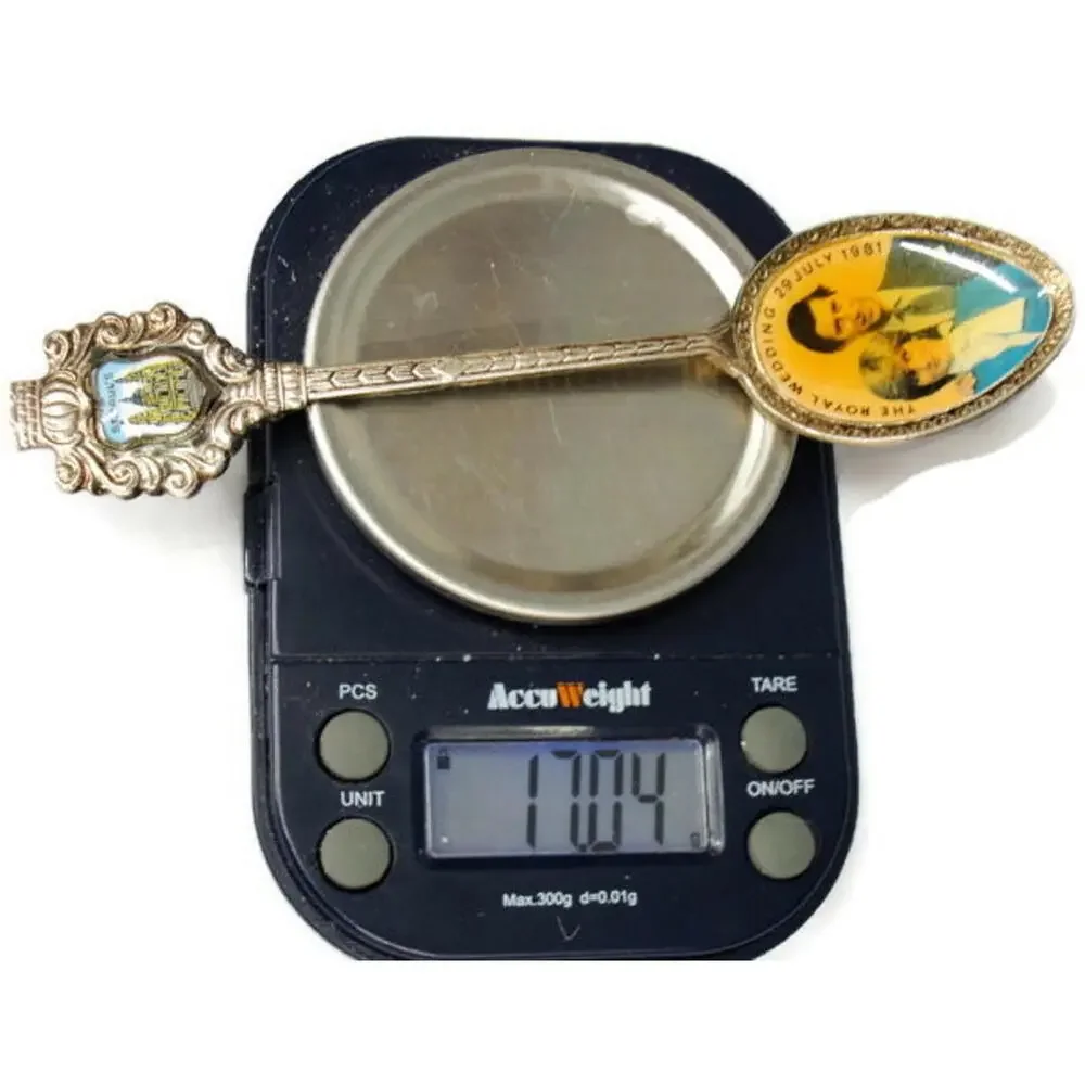 Royal Wedding Vintage Souvenir Collector Spoon Silver Plated Diana Charles - Picture 9 of 10